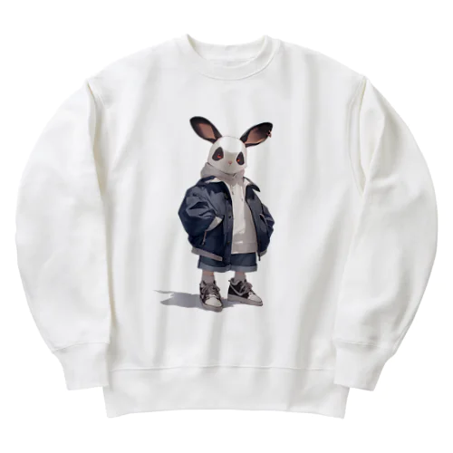 うさぎ君 BeeBee 1786 Heavyweight Crew Neck Sweatshirt