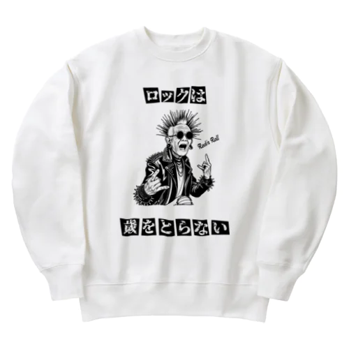 『ロックは歳をとらない』 Heavyweight Crew Neck Sweatshirt