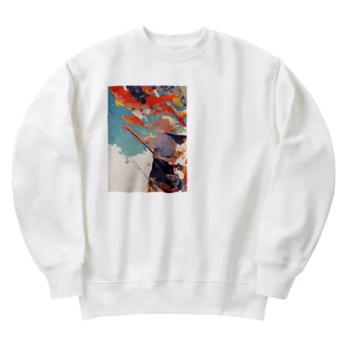 鯉のぼりを操る男の子　ラフルール　1859 Heavyweight Crew Neck Sweatshirt