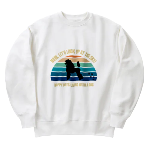 わんちゃん　スタンダードプードル Heavyweight Crew Neck Sweatshirt