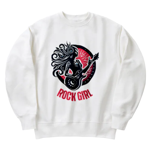 ROCK GIRL Heavyweight Crew Neck Sweatshirt