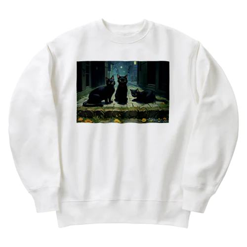 黒の三頭政治 Heavyweight Crew Neck Sweatshirt