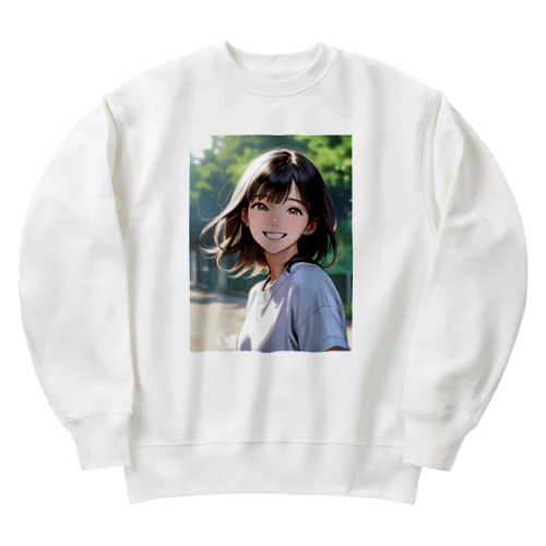 元気をもらえる笑顔 Heavyweight Crew Neck Sweatshirt