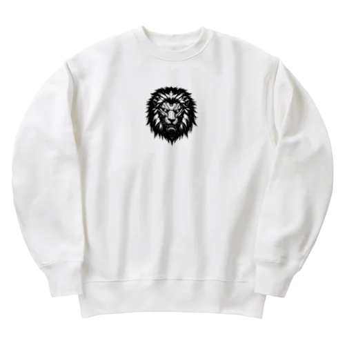 ライオン白黒 Heavyweight Crew Neck Sweatshirt