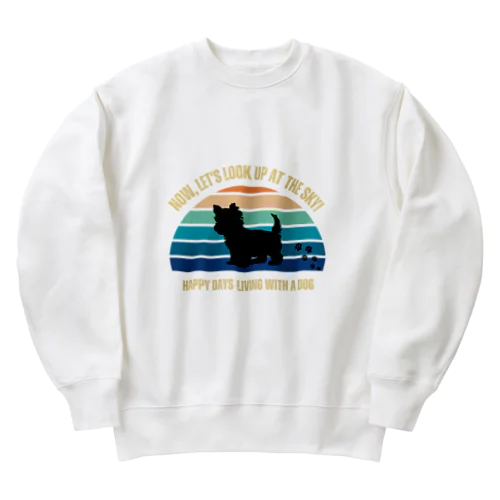 わんちゃん　ヨークシャテリア Heavyweight Crew Neck Sweatshirt