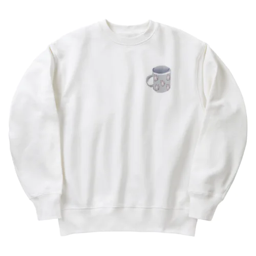 ねこねこねこねこピンクシャム猫柄♪おきにいりのマグカップ Heavyweight Crew Neck Sweatshirt