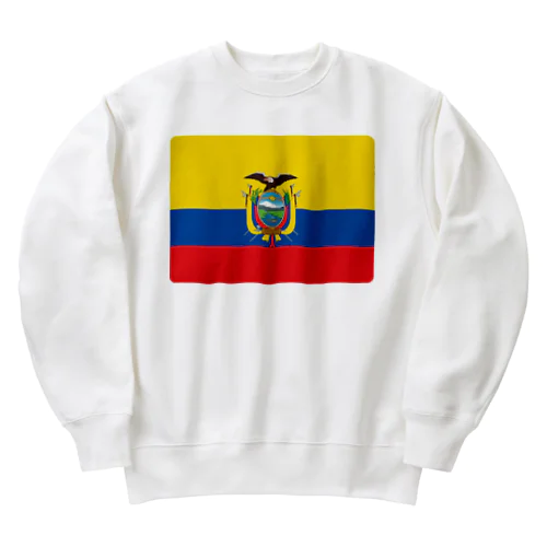 エクアドルの国旗 Heavyweight Crew Neck Sweatshirt