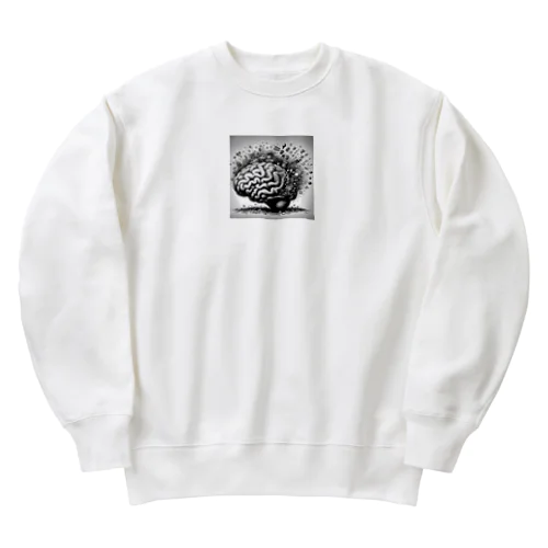 脳味噌豆苗状態 Heavyweight Crew Neck Sweatshirt