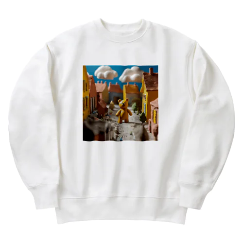 粘土クマ Heavyweight Crew Neck Sweatshirt