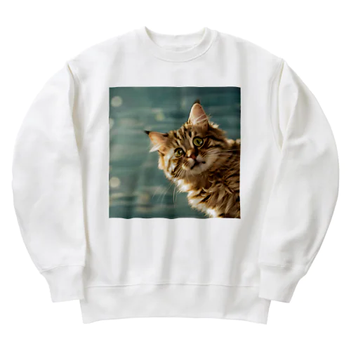 ちらりキャット Heavyweight Crew Neck Sweatshirt