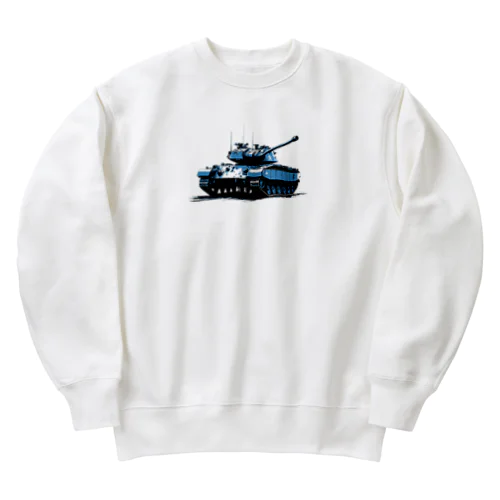 戦車イラスト01 Heavyweight Crew Neck Sweatshirt