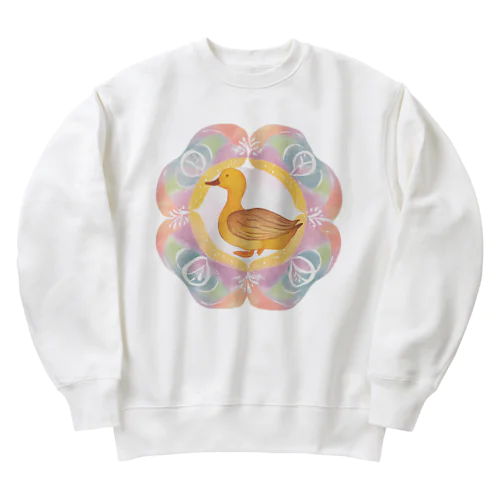 パステル夢アート鴨comoちゃん Heavyweight Crew Neck Sweatshirt