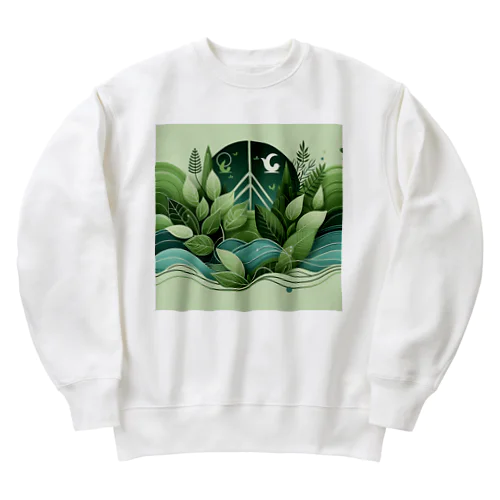 自然との共生 Heavyweight Crew Neck Sweatshirt