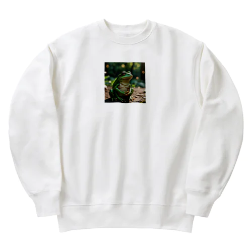 　子供を守るカエル Heavyweight Crew Neck Sweatshirt