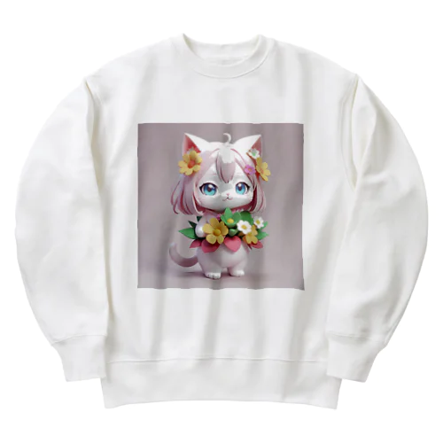 ゆるキャット　No.1 Heavyweight Crew Neck Sweatshirt