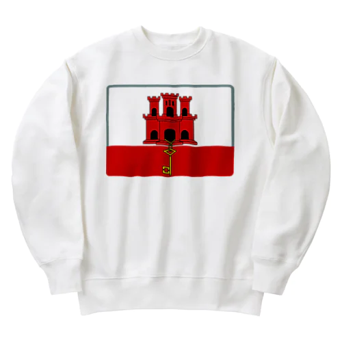 ジブラルタルの旗 Heavyweight Crew Neck Sweatshirt