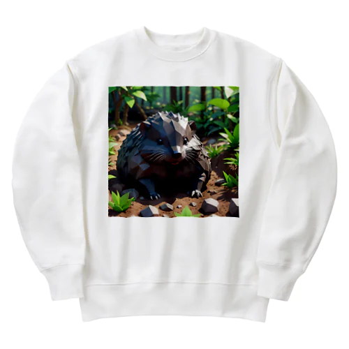 ローポリ風ハリモグラ Heavyweight Crew Neck Sweatshirt