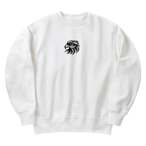 白黒の鷹 Heavyweight Crew Neck Sweatshirt