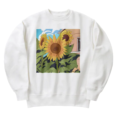 清々しいひまわり Heavyweight Crew Neck Sweatshirt