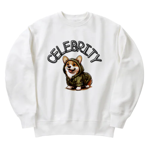 セレブリティ犬　〜コーギー〜 Heavyweight Crew Neck Sweatshirt