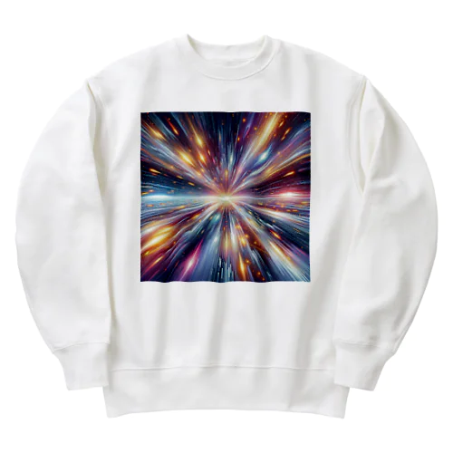 超光速スターダスト量子ワープ🛸スターシード覚醒コード Heavyweight Crew Neck Sweatshirt