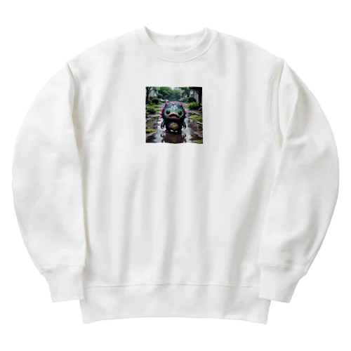 水たまり妖怪　ちゃぷらん Heavyweight Crew Neck Sweatshirt