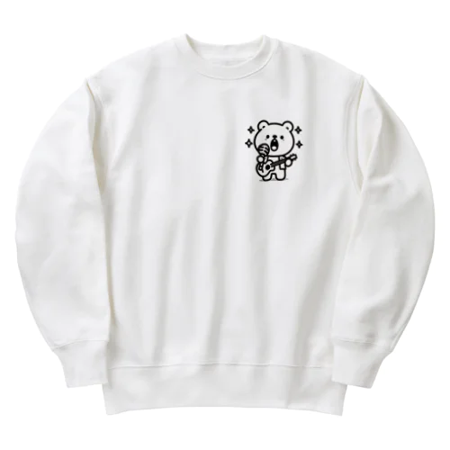 熱唱　くま Heavyweight Crew Neck Sweatshirt