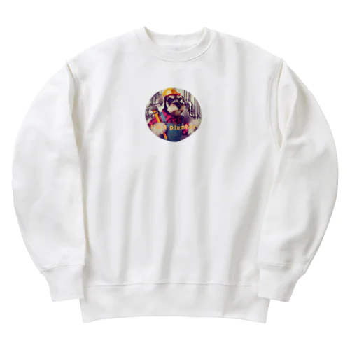 働くワンコ Heavyweight Crew Neck Sweatshirt