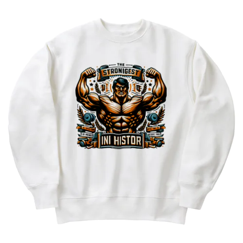 人類史上最強のマッチョ Heavyweight Crew Neck Sweatshirt