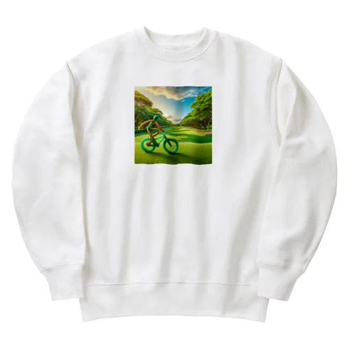 人型輪ゴム【サイクリング】 Heavyweight Crew Neck Sweatshirt