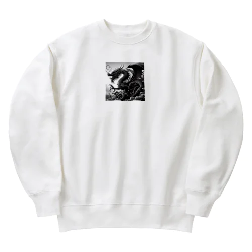 龍のグッズですよー Heavyweight Crew Neck Sweatshirt