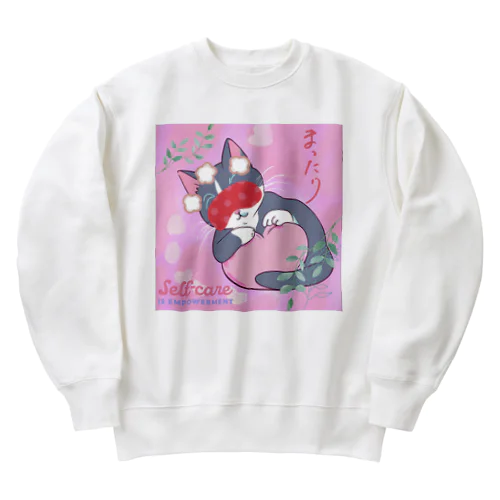 まったりネコ Heavyweight Crew Neck Sweatshirt