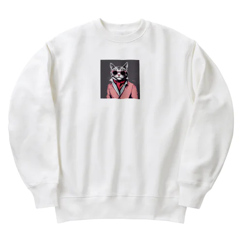 ダンディーねこさん Heavyweight Crew Neck Sweatshirt