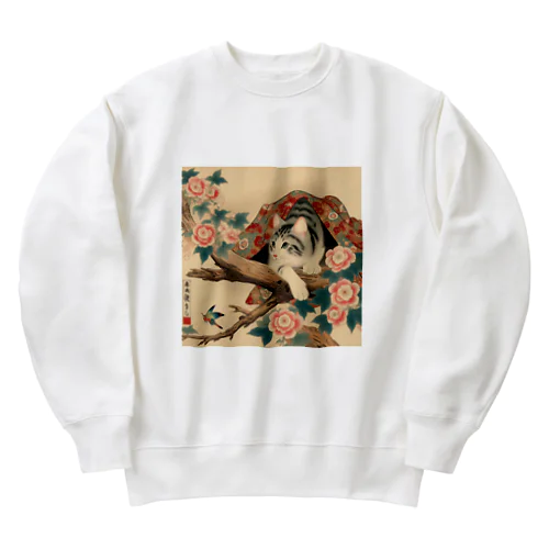 猫LOVE items 鯖虎かくれんぼ Heavyweight Crew Neck Sweatshirt