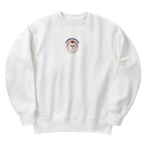 かわいいポメラニアン3 Heavyweight Crew Neck Sweatshirt