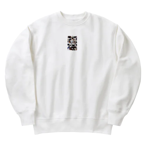 猫の大群 Heavyweight Crew Neck Sweatshirt