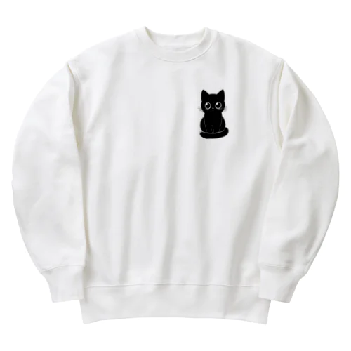 黒猫さん❤️ Heavyweight Crew Neck Sweatshirt