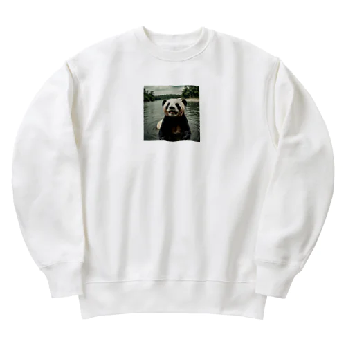 水遊びパンダ Heavyweight Crew Neck Sweatshirt