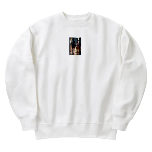 街の静寂 (Nocturnal Solitude) Heavyweight Crew Neck Sweatshirt