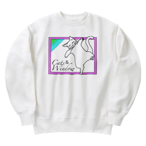 Cats ＆ Window Heavyweight Crew Neck Sweatshirt