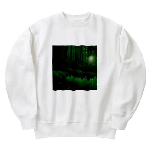 朝露が輝く森 Heavyweight Crew Neck Sweatshirt