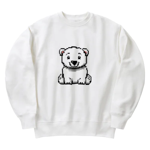 子供のシロクマ(ドット) Heavyweight Crew Neck Sweatshirt