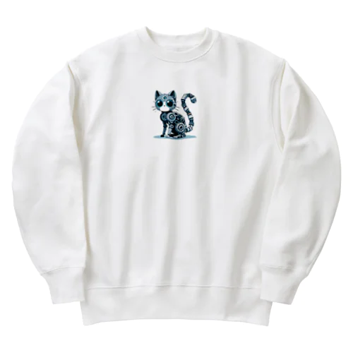 メカニカルな猫 Heavyweight Crew Neck Sweatshirt