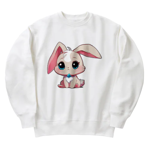 ちびアニマル（うさぎ） Heavyweight Crew Neck Sweatshirt