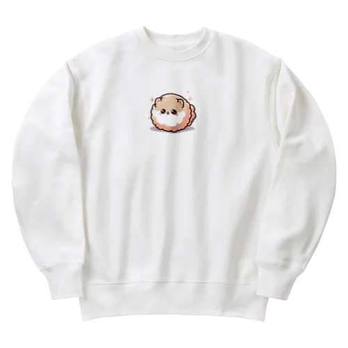 まんまるどうぶつ こいぬ Heavyweight Crew Neck Sweatshirt