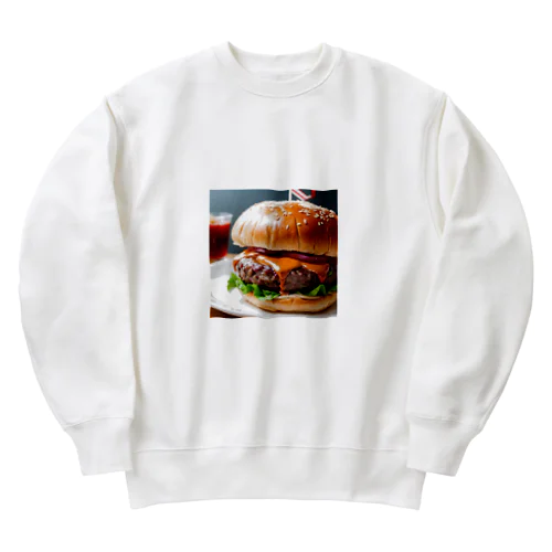 DELICIOUS BURGER Heavyweight Crew Neck Sweatshirt