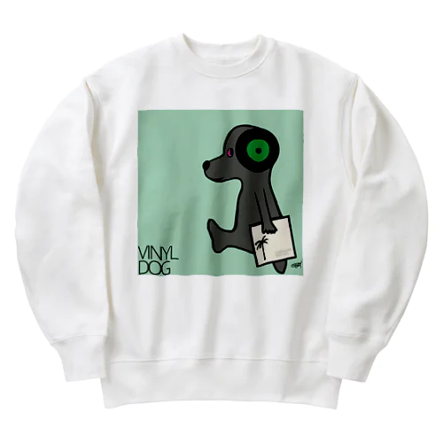 Vinyl Dog Green ear Heavyweight Crew Neck Sweatshirt