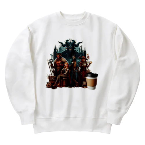 戦いの後のコーヒータイム Heavyweight Crew Neck Sweatshirt