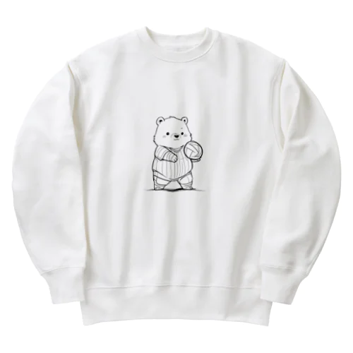 かわいいクマ Heavyweight Crew Neck Sweatshirt