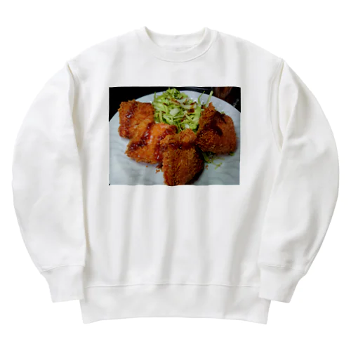 肉、カツ、おいしいやつ Heavyweight Crew Neck Sweatshirt